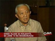 CHED moves opening of college classes to June 15