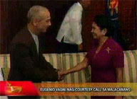 Eugenio Vagni pays courtesy call to Arroyo at Malaca&ntilde;ang