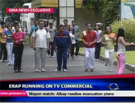  QTV:  Erap runs, literally, in TV ad