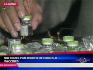 <B>QTV:</B> NBI seizes P4M worth of fake flu vaccines