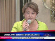   QTV:   Jamby joins 2010 presidentiable race