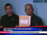   QTV:   Reactions to Arroyo's meeting with Obama