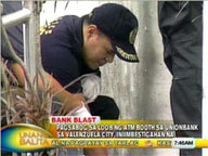 Cops probe blast at UnionBank ATM booth in Valenzuela