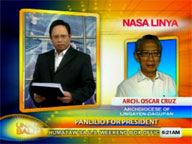 Interview with Archbishop Oscar Cruz on Panlilio presidential bid