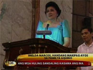 Imelda Marcos ready to reconcile with Aquino family