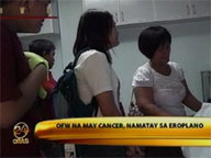 Cancer-stricken OFW dies on Manila-bound plane