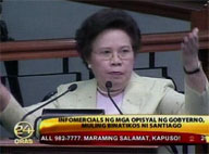 Miriam lashes at govt execs who have 'infomercials'