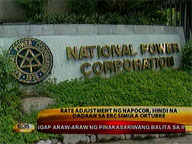 Napocor's rate adjustment will no longer pass through ERC check