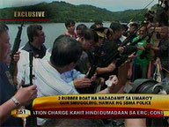 2 rubber boats used in gun smuggling recovered by SBMA police