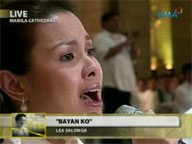 Lea Salonga sings 'Bayan Ko' at requiem Mass for Cory