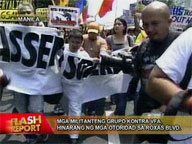 Cops block anti-VFA protesters in Manila