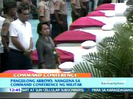   QTV:   President Arroyo presides over command AFP conference in Zamboanga City