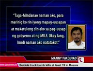 <b>QTV: </b>Pimentel wants Pacquiao to talk peace with MILF