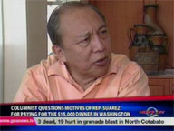  QTV:  Rep. Suarez motives for paying Arroyo US dinner bared