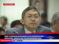 <b>QTV:</b> Neri vows to keep mum on NBN-ZTE mess