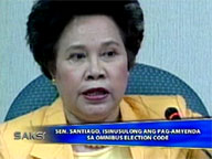   Saksi:   Miriam demands pullout of govt execs' infomercials