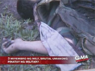Military accused of brutal slay of 3 MILF rebels