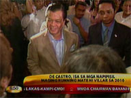 Villar eyes De Castro as possible 2010 running mate