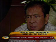 Singson: 'Lacson did not get share of  jueteng  bribe'
