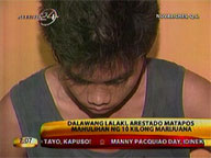 2 nabbed for carrying 10 kilos of marijuana in QC