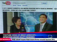  QTV:  Youtube video of mikey Arroyo's interview draws nasty remarks
