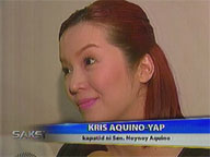   Saksi:   Kris Aquino to give all-out support for brother Noynoy