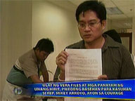  Saksi:  COURAGE wants probe on Rep. Mikey Arroyo's assets
