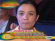 GMA actress Sunshine Dizon's vehicle figures in road mishap