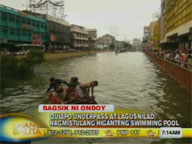Floods make Quiapo underpass, Lagusnilad appear like giant swimming pool