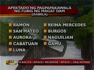 Downstream areas affected by dams' release of water