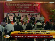 Four presidentiables OK with distributing contraceptives