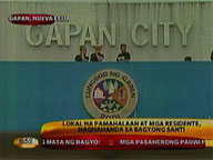 NEcija LGU and residents get ready for Typhoon Santi