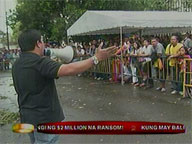 People line up overnight to be registered as voters