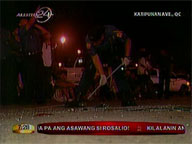Bomb explodes in front of condo building
