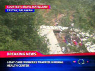 <b>QTV:</b> 6 workers trapped in Palawan health center