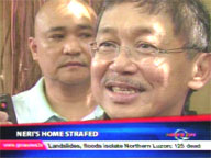   QTV:    Neri's home strafed