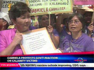 QTV:  Gabriela protests govt 'inaction' on storm victims
