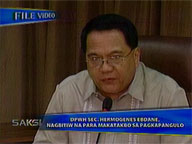  Saksi:  DPWH Sec. Ebdane resigns to get set for presidential bid