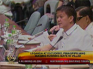 Villar likely to choose between Legarda, Escudero for running mate