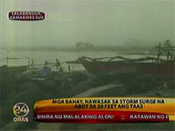 Houses destroyed by storm surge in CamSur during typhoon 'Santi'