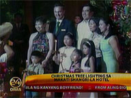 Christmas tree lighting in Makati Shangri-la Hotel