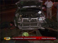 SUV rams trees, pink fences in QC