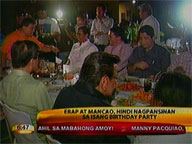 Erap, Mancao snub each other in lawyer's birthday party