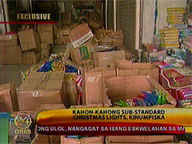Boxes of substandard Xmas lights seized