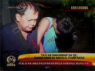 Taxi hijacked in QC found in Mexico, Pampanga