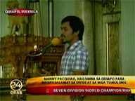 Pacquiao prays in Quiapo church to thank God, supporters