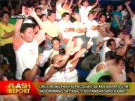 Fans in San Andres Gym celebrate Pacquiao victory