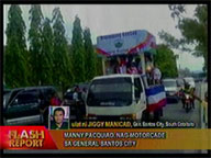 Pacquiao goes on motorcade in General Santos City hometown