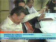  QTV:  Comelec conducts automated polls briefing to Erap camp
