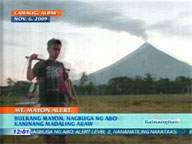  QTV:  Mayon spews ash early Wednesday